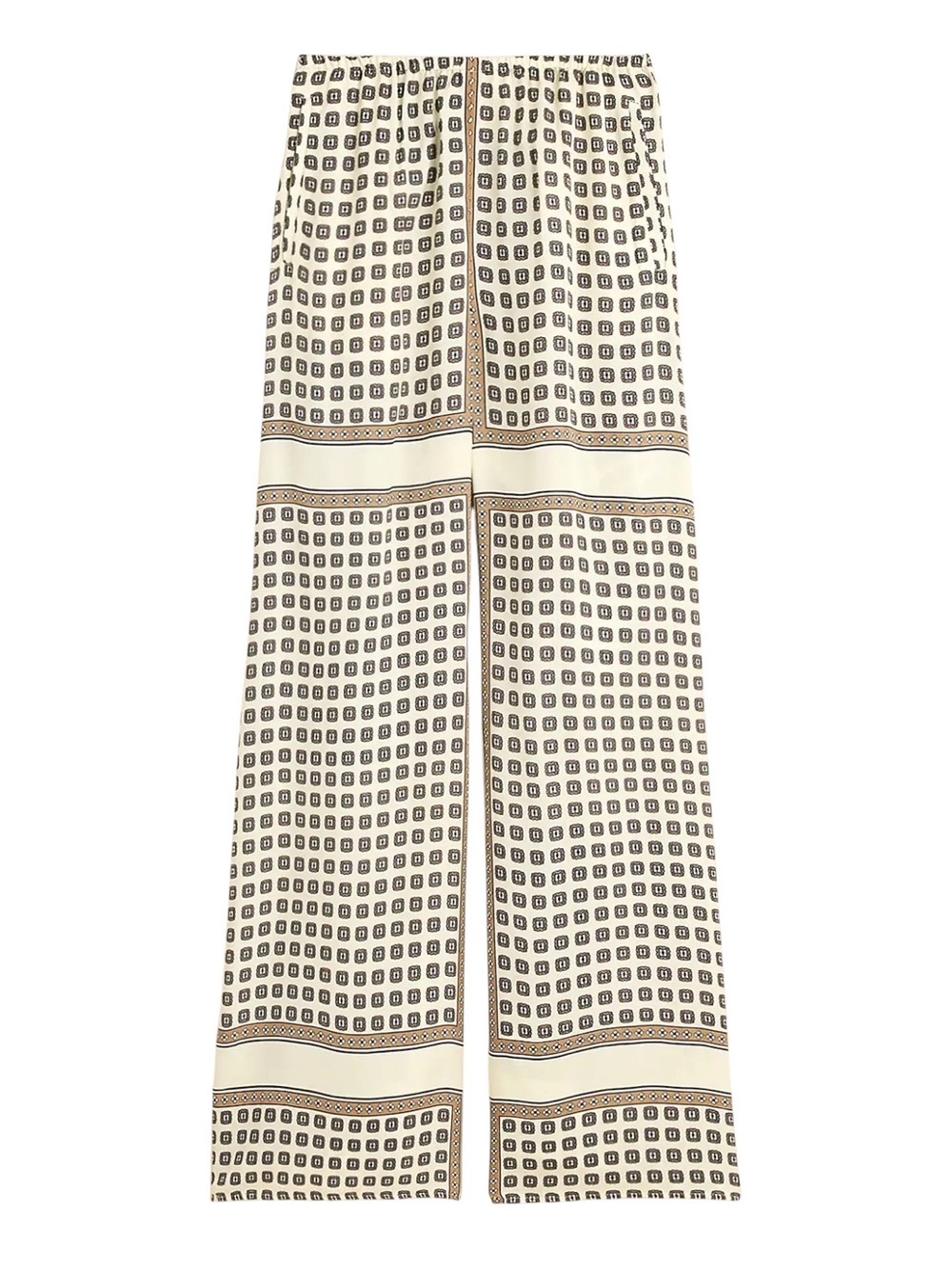 J. Crew Cosmo Wide Leg Pants in Foulard Print 100% Soft Viscose Fabric NWT XL - Picture 3 of 10
